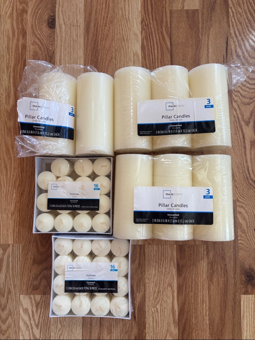 Mainstays Ivory Pillar and Tealight Candle Set